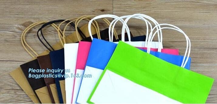 Customized Cut Printed Coated Paper Shopping Bag with Matt Lamination,rope handle custom logo printed white paper bag