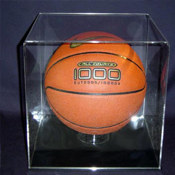 Acrylic Clear Basketball Display Case Counter top Plexiglass Football Cube Holder Box