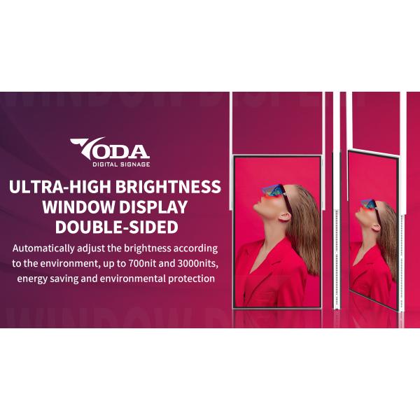 Super Slim 49inch Outdoor Digital Signage Hanging Ceiling Mounted Dual-side Screen