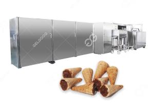 5000pcs/h Bite Sized Waffle Cone Filled Chocolate Production Line Fully Automatic