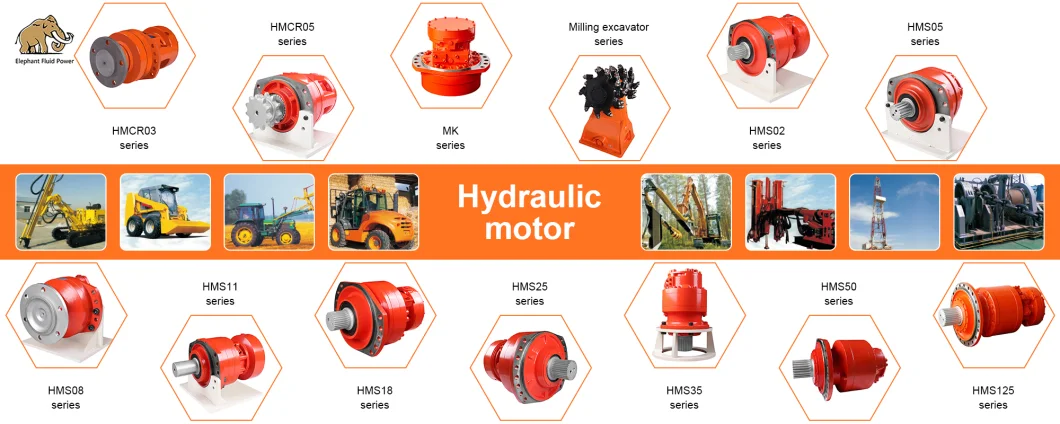 MK04 MK47 Radial Piston Hydraulic Motor Mutiple Type For Mining Machinery