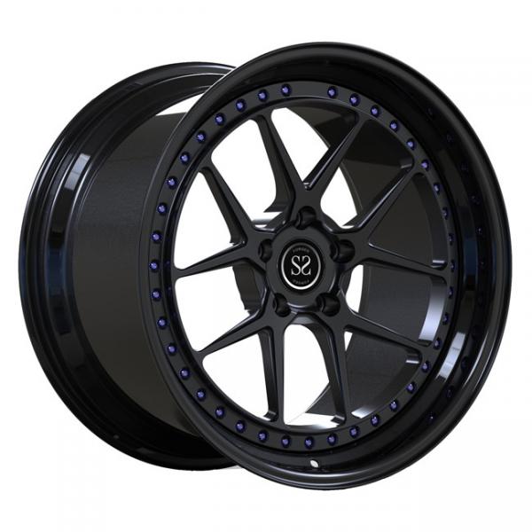 Quality Staggered Black Face Lip 2 PC Forged Wheels 19inch For Toyota Supra Luxury Car Rims for sale