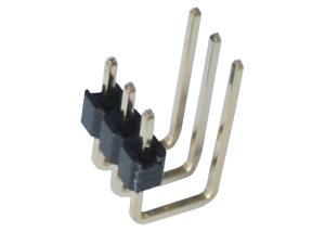 2.0mm 3 Pin Single Row Pin Header 90 Degree U Type Connector Side Plastic