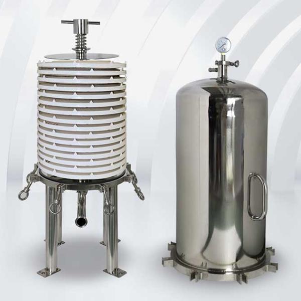 Lenticular 5 Micron Multi Cartridge Filter Housing High Flow For Wine
