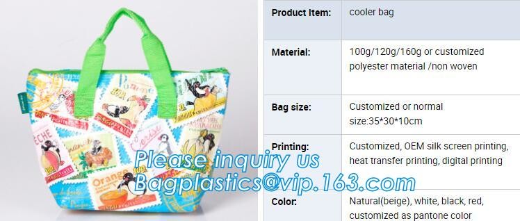 Customized logo printing insulated food delivery cooler bag,wholesale waterproof food delivery thermal bags bagplastics