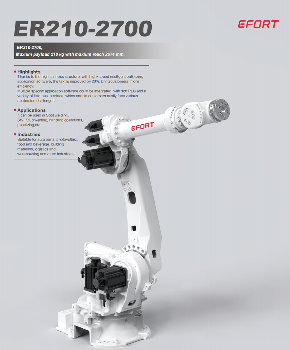 General Industrial Robot In Spot Welding SW-Stud Welding Handling Operations Palletizing For Auto Parts ER210-2700