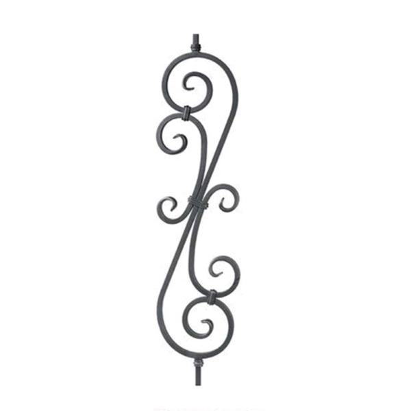 Quality Outdoor Forged Ornamental Iron Parts Wrought Iron Balcony Balusters ISO9001 for sale