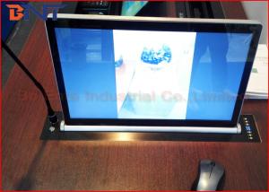 China Microphone Vertical Motorized LCD Monitor Lift With 17.3 Inch LED Screen wholesale