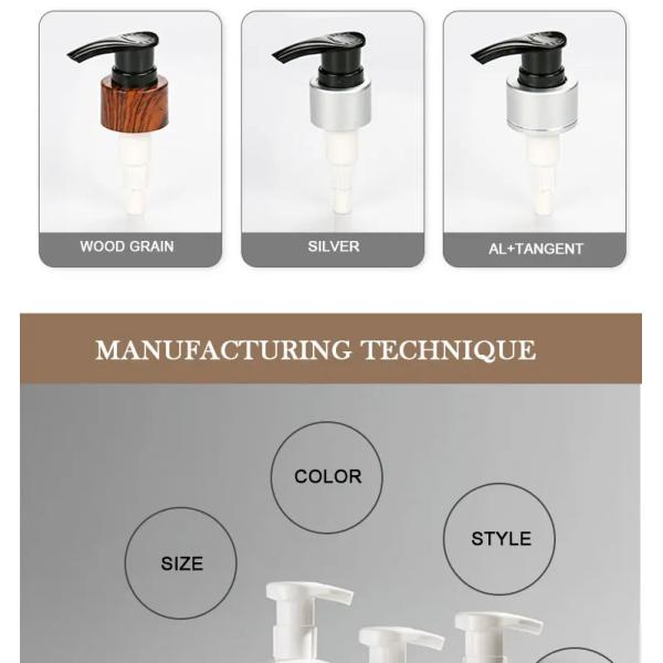New Style 24mm 28mm Refillable Plastic Lotion Dispenser Pump For Bottles