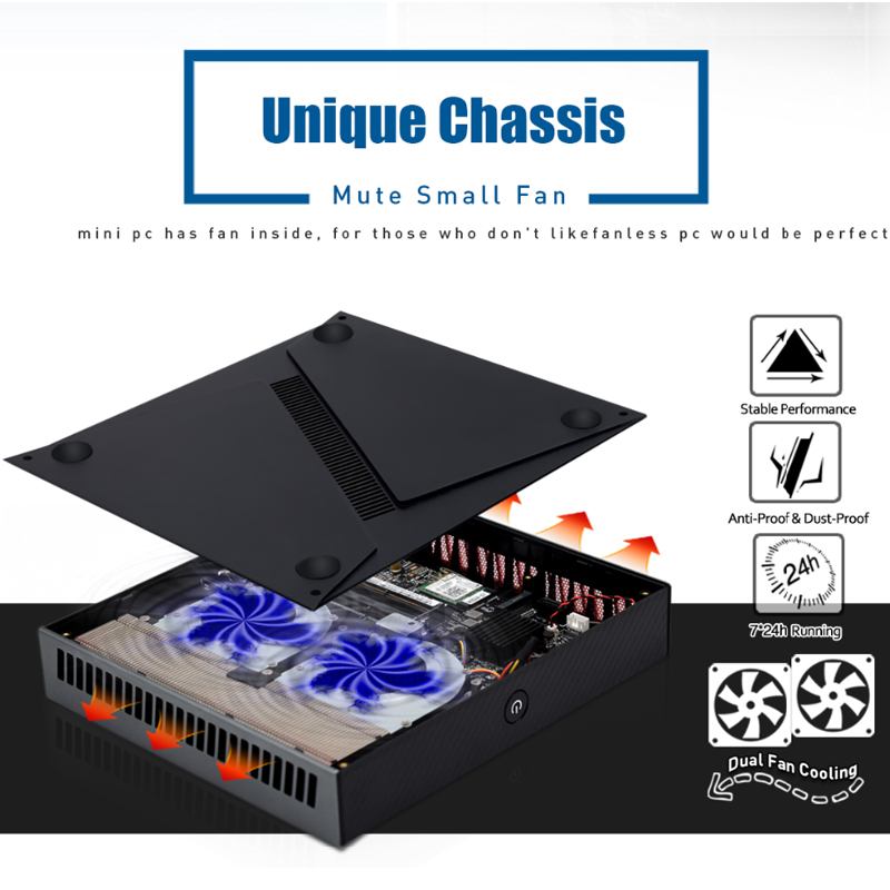 USB 3.0*4,USB 2.0*2 Gamers Industrial Mini PC Desktop I7 10750H With GTX 1650 4GB Graphic Card