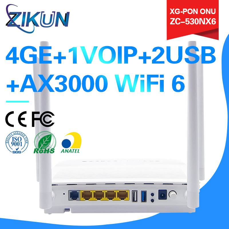 AX3000 GPON ONT ONU WiFi6 4GE Optical Network Terminal XG PON OUN