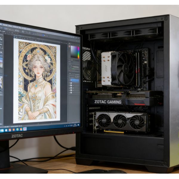 NVIDIA RTX 5090 GPU installed in rack workstation configuration