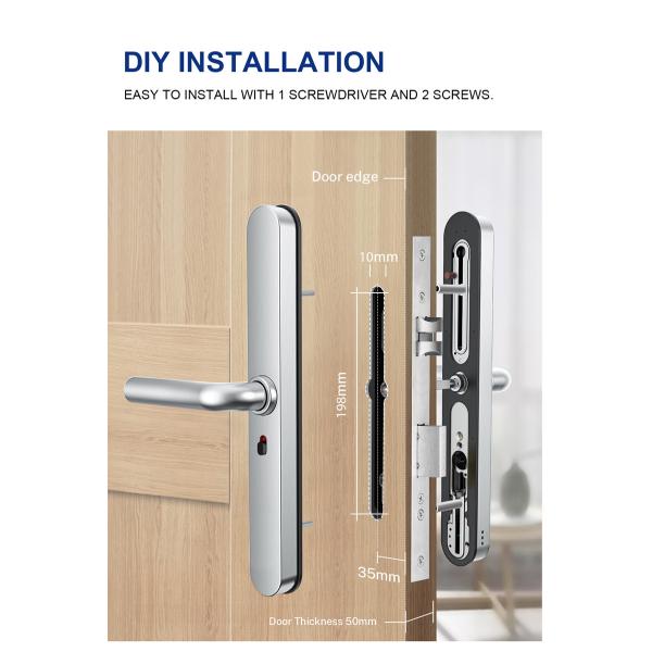Wifi Waterproof Elegant Electronic Slim Digital Smart Door Lock