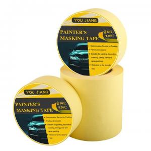 China Custom Yellow Painters Masking Tape Clean Release For Automotive Refinish wholesale