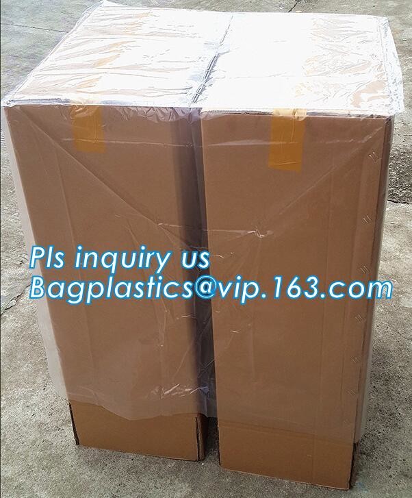 Customized Square Bottom or Side Guesst Plastic Protective Pallet Covers, 4 Mil Dust proof Clear Pallet Covers, BAGPLAST