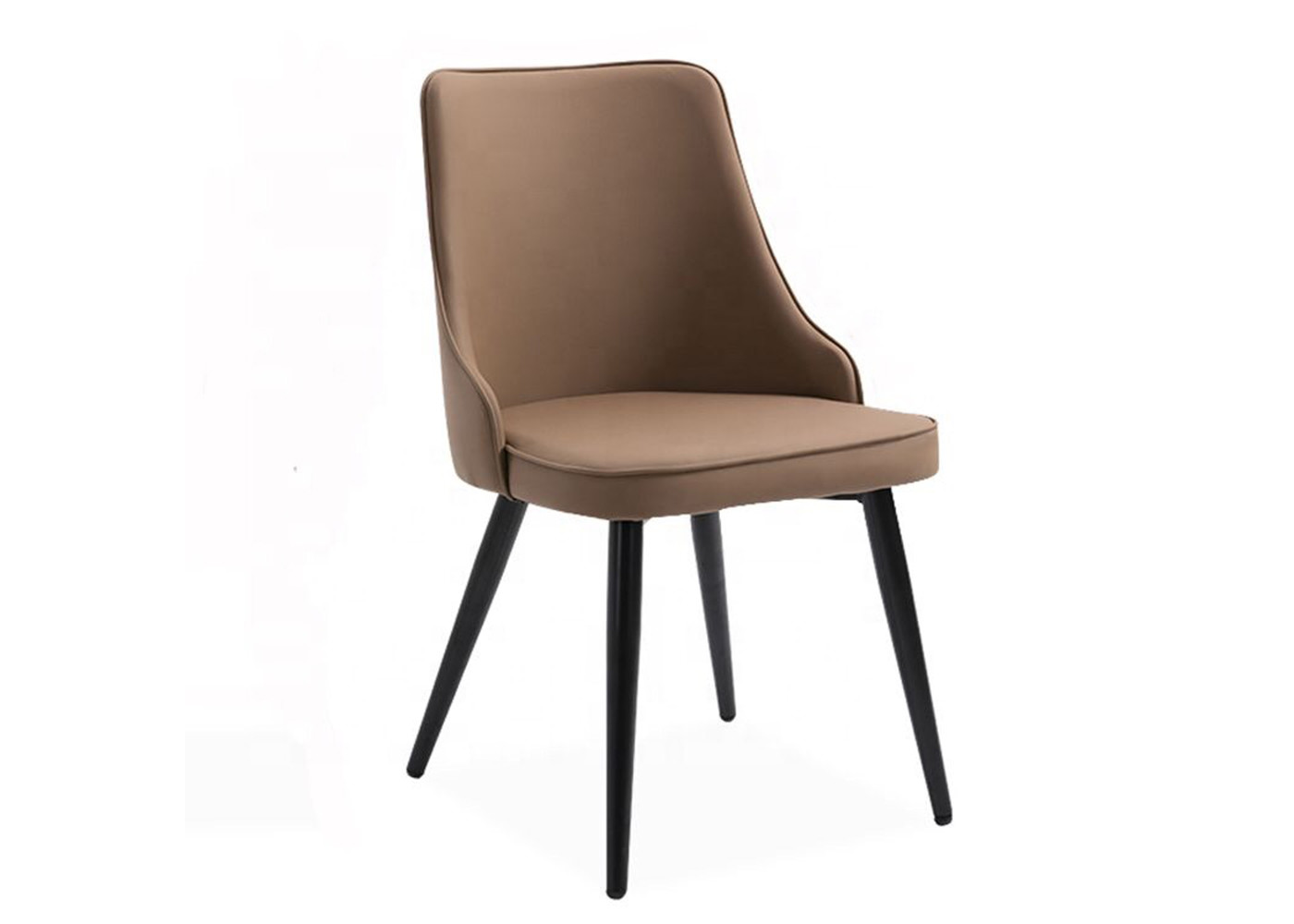China Leather Seater Chrome Metal Leg Modern Leisure Chair on sale