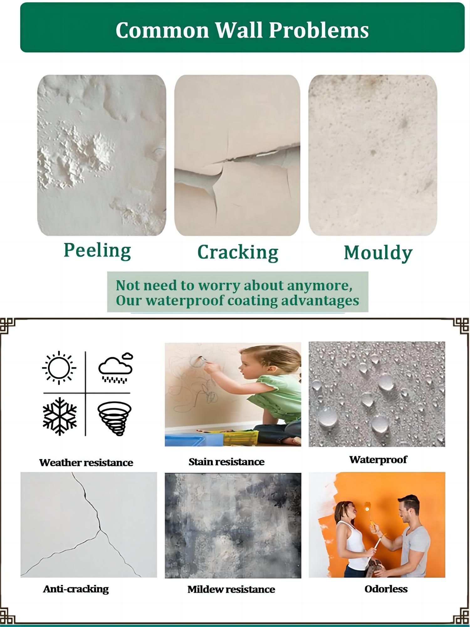 Acrylic Waterproof Coating Liquid Waterproof Membrane Elastic for Wall Paint Acrylic