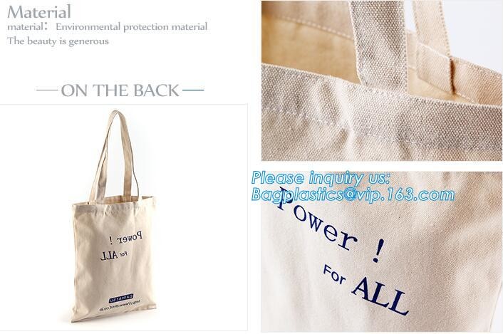 Custom silk screen printed Cotton material handle style blank natural cotton canvas bag without logo bagplastics bagease