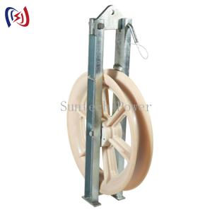 China Five Nylon Sheaves Conductor Stringing Pulley Block For Stringing Equipment wholesale