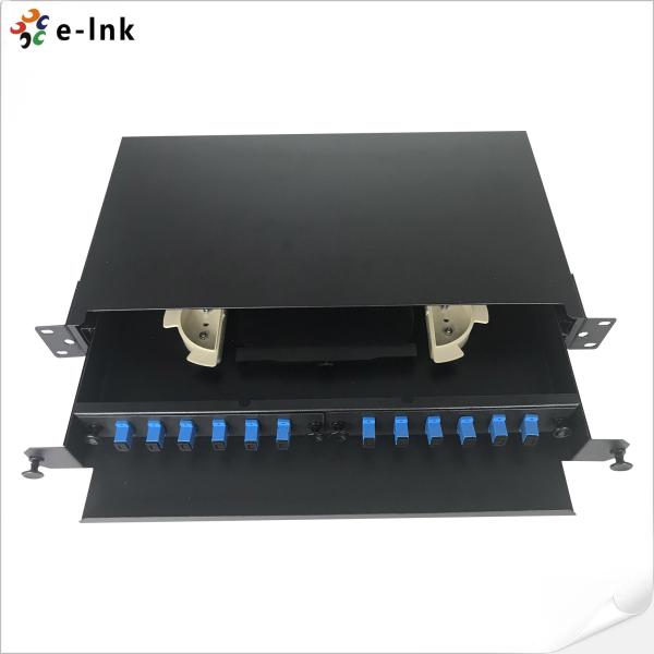 19 Inch FPP Rack Mount Fiber Patch Panel Drawer Type 12-144 Ports With SC Adapter