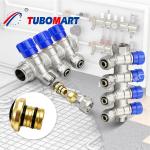 Brass Pex Water Distribution Manifold 2 - 12 Outlets Pex Plumbing Manifold