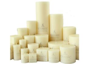 China Colorful Scented White Religious Beeswax Pillar Candles Gift Decorative D3.6CM on sale