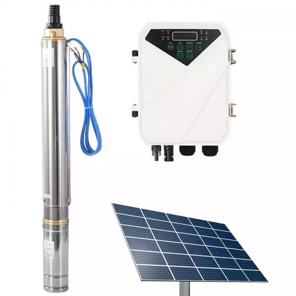 Quality 64 Meters Head Solar Water Pump System Dc 1.7m3/H High Flow Submersible Water Pumps For Agriculture Irrigation for sale