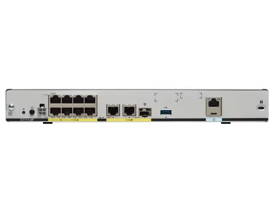 1100 Series 8-Port Dual GE WAN Ethernet Router with POE QoS SNMP Functions-Model C1111-8P