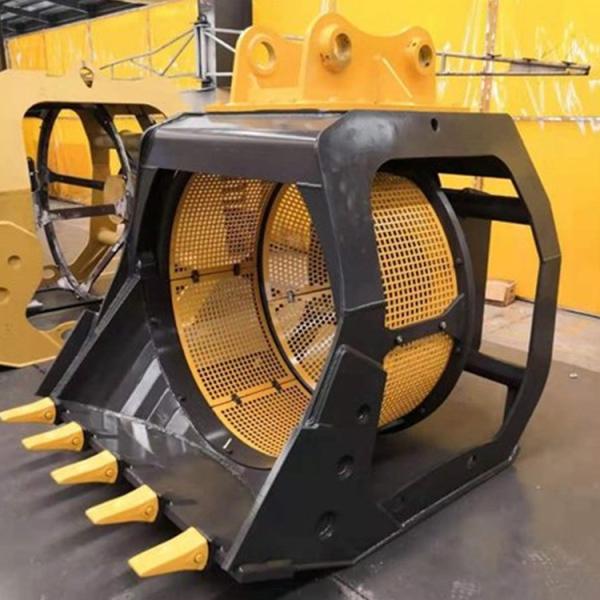 Quality Customizable Rotary Screen Bucket Construction Hydraulic Excavator Sieve Bucket for sale