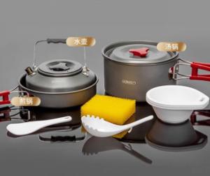 Non Spill Camping Tableware Set Minimalist Custom Mirror Polishing