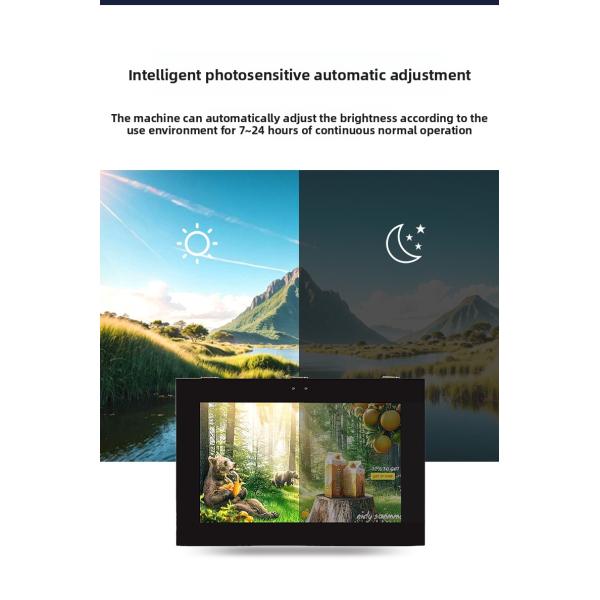 High Brightness Waterproof Lightning-Proof Outdoor Wall-Mounted Advertising Machine Sunscreen LCD Display for Outdoor Ads
