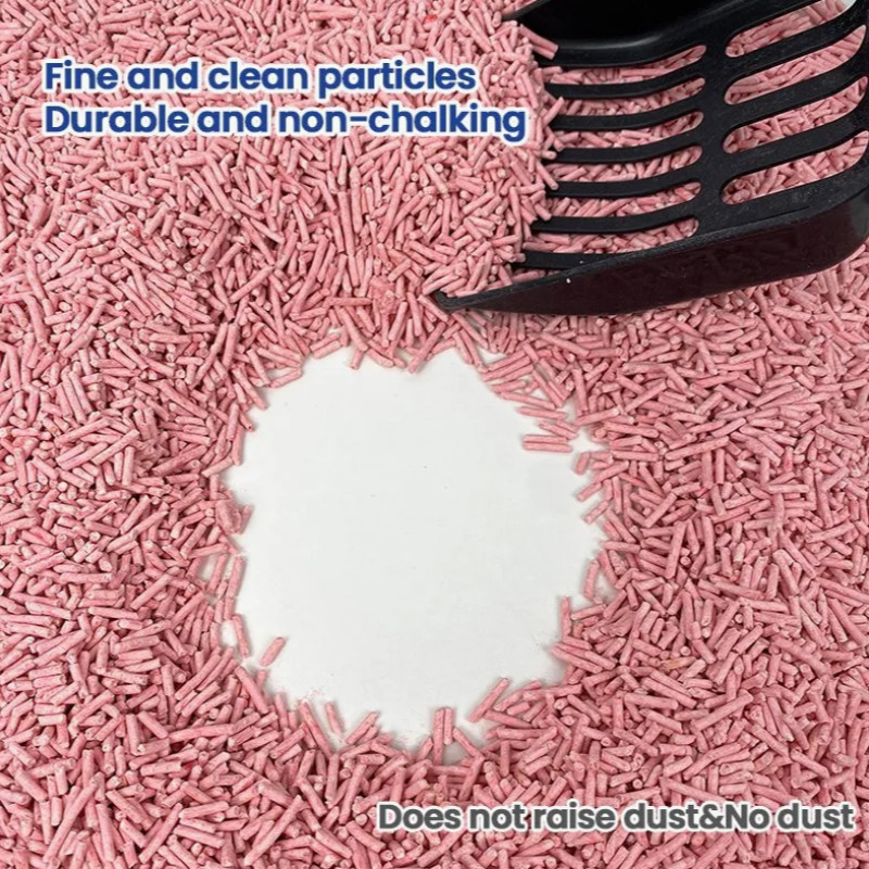 Easy Scooping 100% Natural Flushable Peach Cat Litter Fast Clumping Cat Toilet Sand