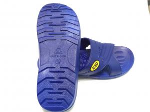 China Blue Black White ESD Safe Materials SPU ESD Slipper Cross Type Symbol Embossed wholesale