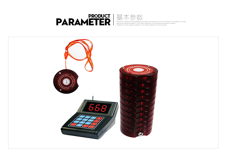 Wireless 433.92 Free queue guest pager system for restaurant managing waiting customer