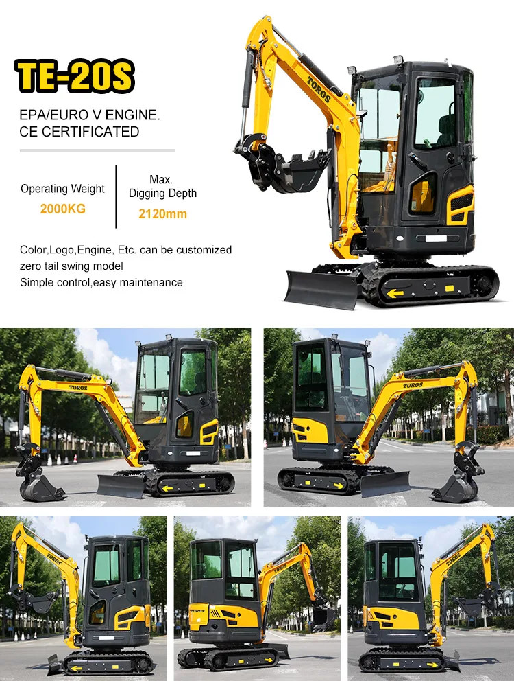 Toros 3.5 Ton Mini Excavator With Kubota Engine Micro Digger Mult Functions bagger