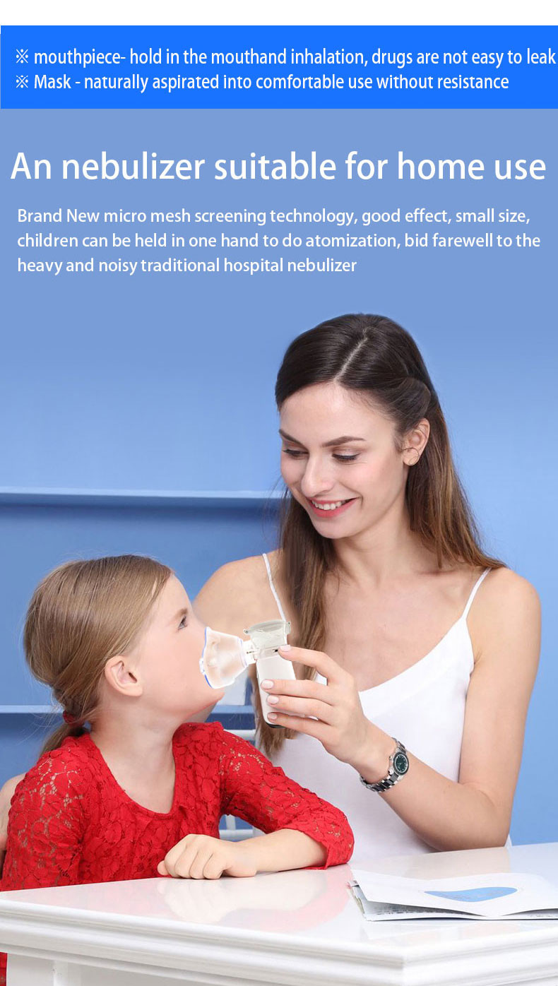 Kids Portable Ultrasonic Mesh Nebulizer Fine Particles Handheld Nebulizer For Asthma