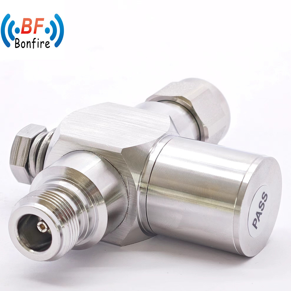 698-3800MHz RF Arrester RF TV Fjk Surge Arrester F Type Male to Female Lightning Surge Protector 3G 90V 230V 600V Lightning Protection Gas Tube RF Arrestor