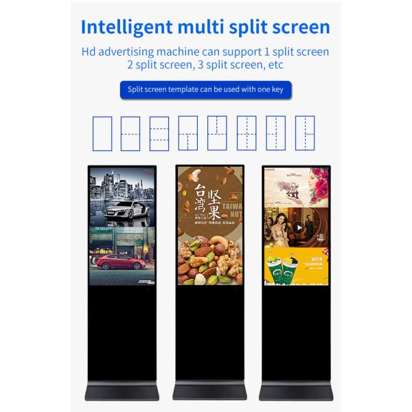 FHD 32 Inch Touch Screen Kiosk Free Standing 20 Point Touch Signage