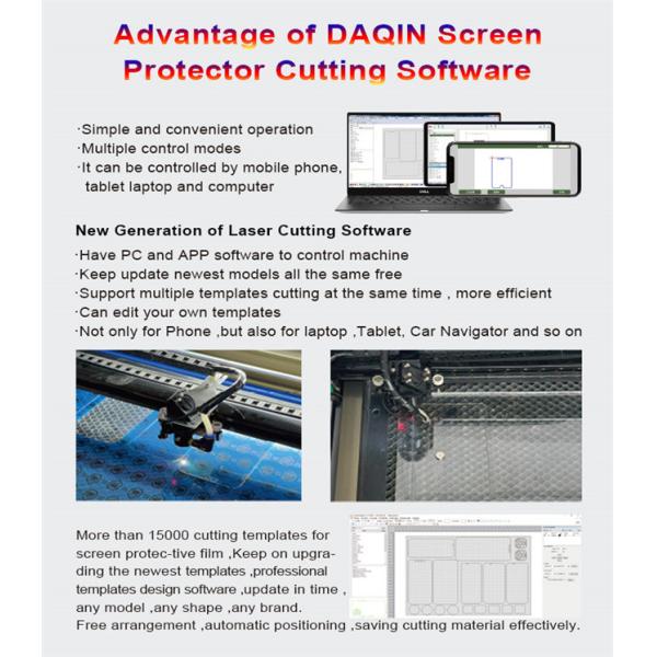 Daqin CO2 Mobile Tempered Glass Cutting Machine 80W