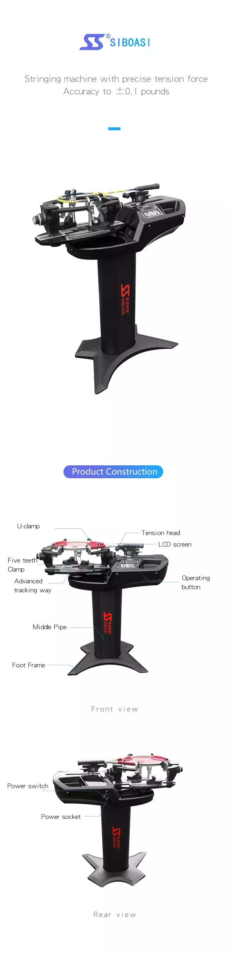 SGS Approve Electric Portable Tennis Racket Stringer For Tennis Badminton Racket