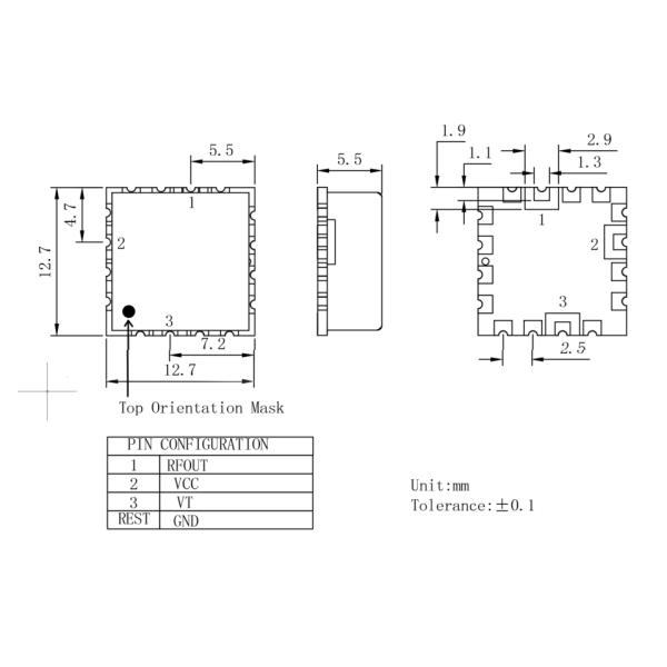 Innotion 10dBm Integrated Circuits IC Chip Coaxial Resonator Oscillator for Electronic Parts YSGM29102940B Voltage Controlled Oscillator