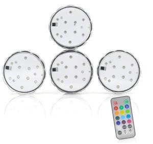 China Waterproof Remote Control Multi Color Submersible LED light 4PCS As One Set wholesale