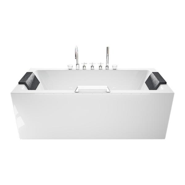 Quality Smart Constant Temperature Square Acrylic Bathtub With Pillow for sale
