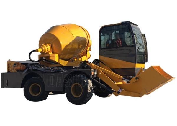 Quality Front Discharge Mobile Self Loading Concrete Mixer Hydraulic System Heavy Duty for sale