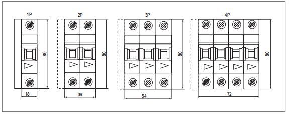 DIN rail Mounted IP20 20kA AC Isolator Switch