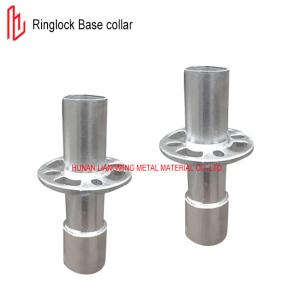 China Scaffold Ringlock Base Collar 58mm 70mm OD Hot Dip Galvanized For Construction wholesale