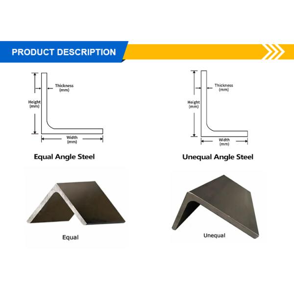 Hot rolled unequal edge 10mm Thickness 304 316 Stainless Steel Angle Bar Customized Size For Construction Structure