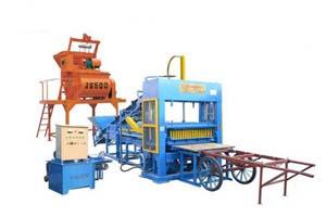 Quality QT7-25 Semi-automatic Concrete Hollow Block Making Machine for sale
