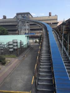 Pipe Belt Conveyor System For Curved Dust Free Bulk Material Enclosed Transport