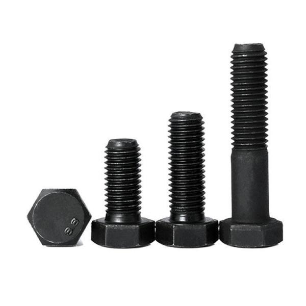 Quality 304 Stainless Steel Black Hex Head Screw DIN933 Grade 8.8 Strength Outer Hexagonal Bolt for sale